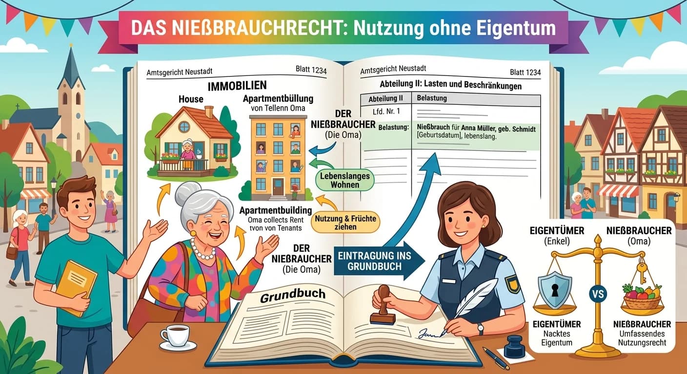 Rechtsanwaltsfachangestellte: Nießbrauchrecht im Grundbuch eintragen – einfach erklärt