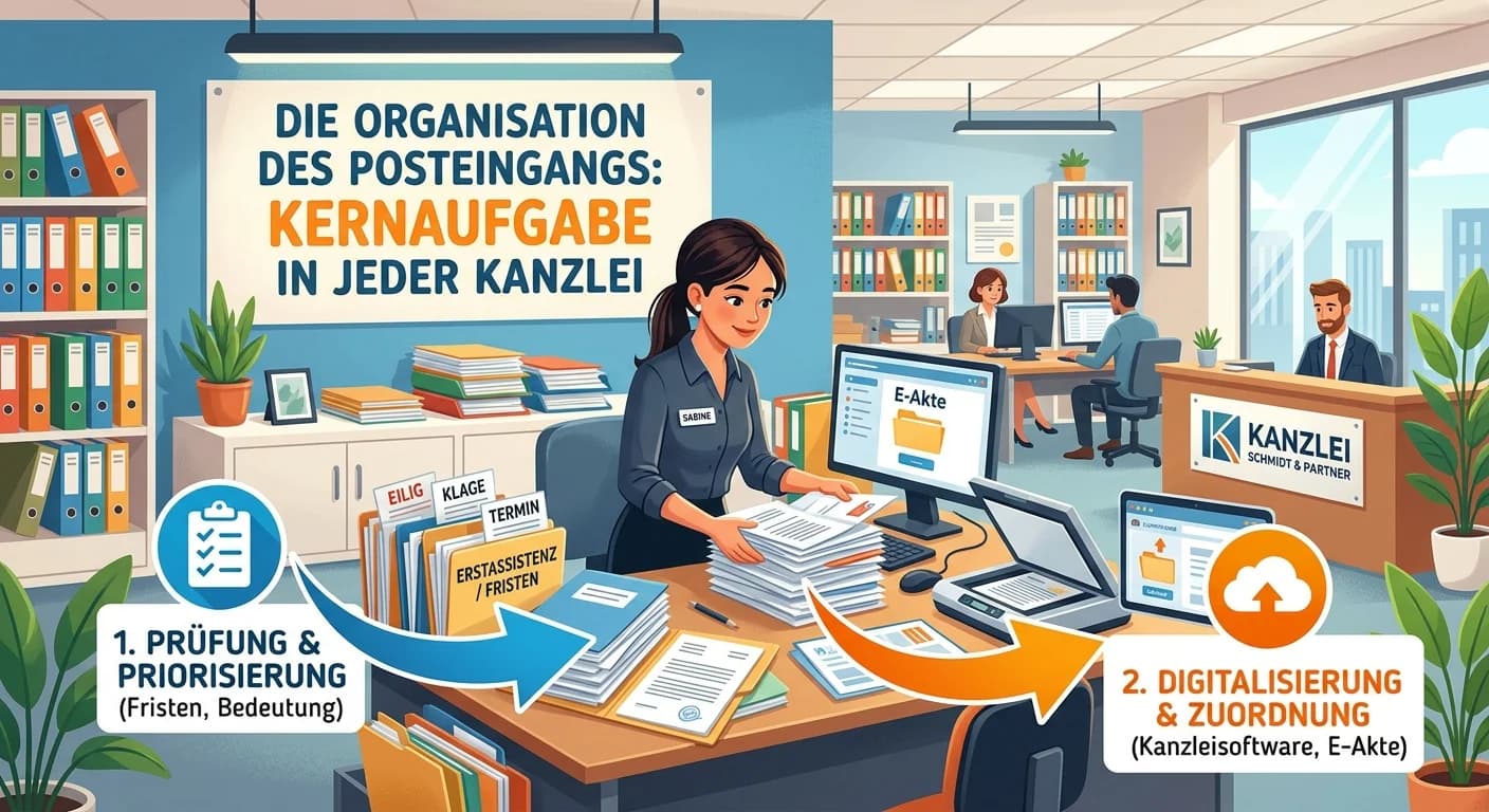 Rechtsanwaltsfachangestellte: Posteingang organisieren – Aufgaben & Fristen – einfach erklärt