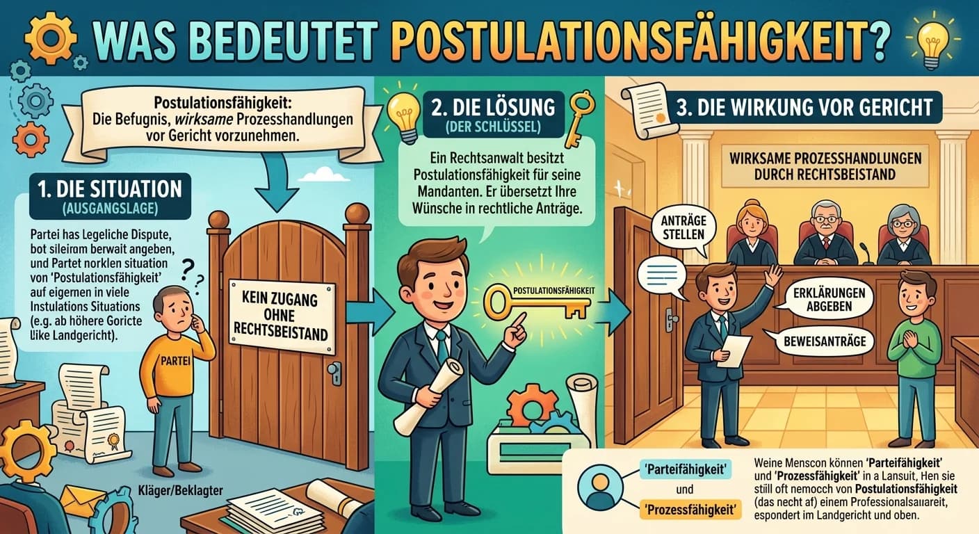 Rechtsanwaltsfachangestellte: Postulationsfähigkeit vor Gericht – einfach erklärt