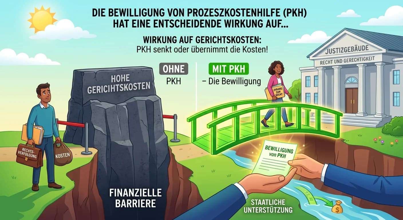 Rechtsanwaltsfachangestellte: Prozesskostenhilfe Wirkung auf Gerichtskosten – einfach erklärt