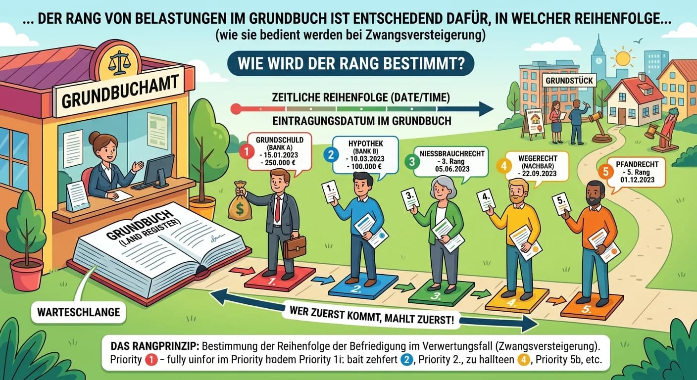Rechtsanwaltsfachangestellte: Rang von Belastungen im Grundbuch bestimmen – einfach erklärt