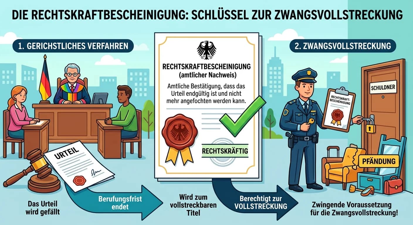 Rechtsanwaltsfachangestellte: Rechtskraftbescheinigung und Zwangsvollstreckung – einfach erklärt