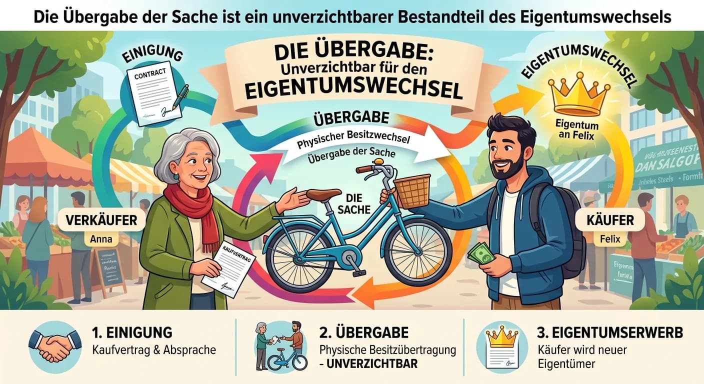 Rechtsanwaltsfachangestellte: Rolle der Sache-Übergabe beim Eigentumswechsel – einfach erklärt