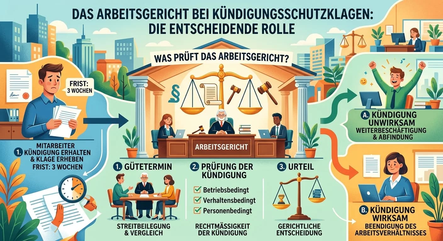 Rechtsanwaltsfachangestellte: Rolle des Arbeitsgerichts bei Kündigungsschutzklagen – einfach erklärt