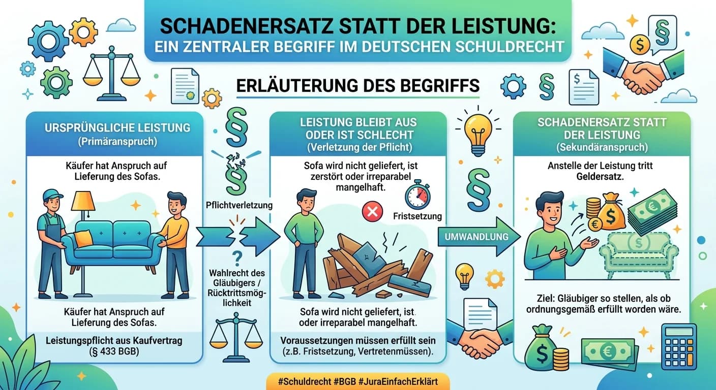 Rechtsanwaltsfachangestellte: Schadenersatz statt der Leistung im Schuldrecht – einfach erklärt