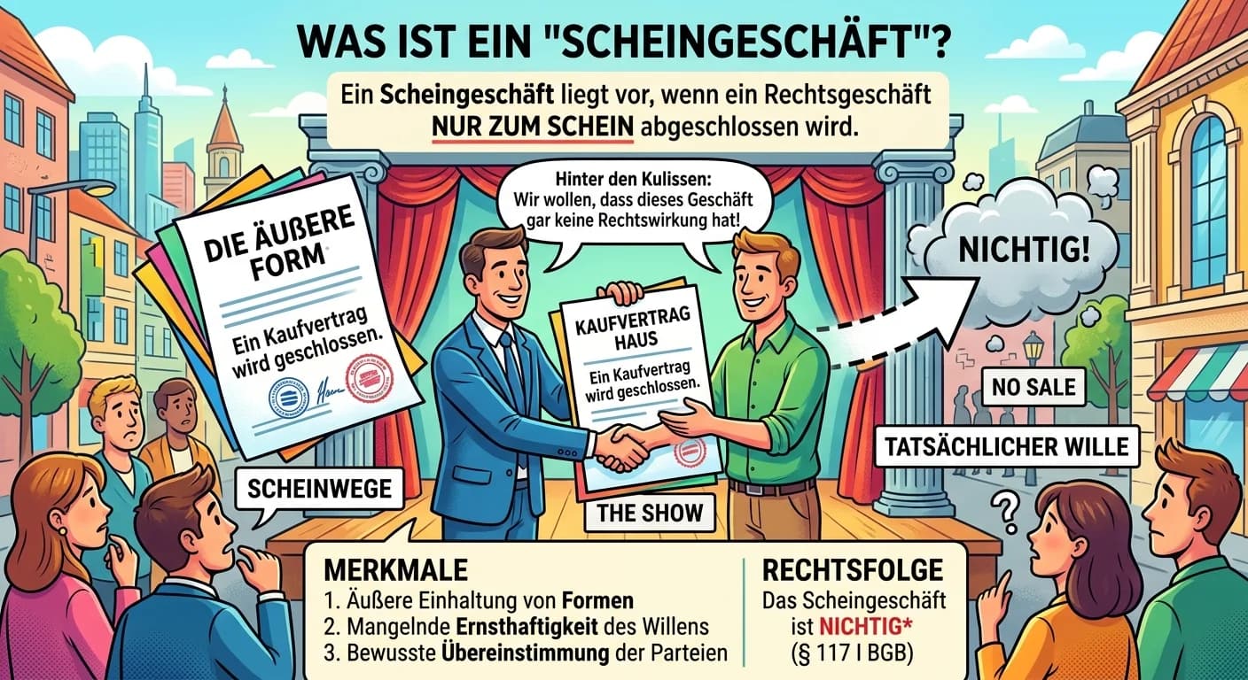 Rechtsanwaltsfachangestellte: Scheingeschäft im BGB – einfach erklärt