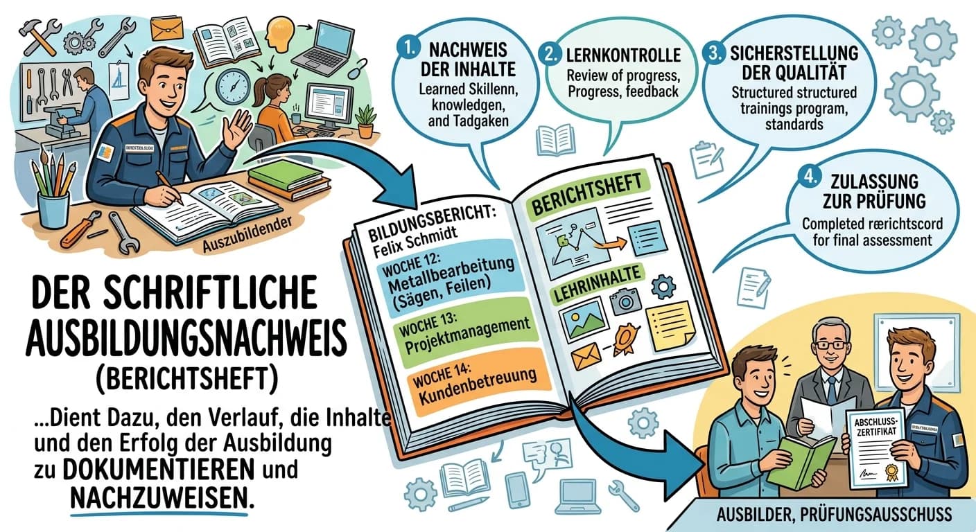 Rechtsanwaltsfachangestellte: Schriftlicher Ausbildungsnachweis (Berichtsheft) – einfach erklärt