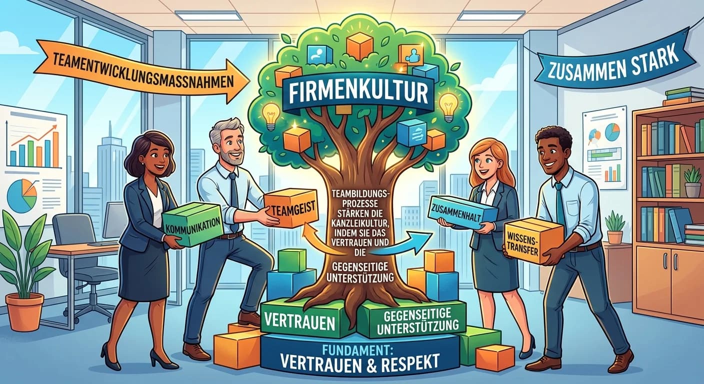 Rechtsanwaltsfachangestellte: Teambildungsprozesse stärken die Kanzleikultur – einfach erklärt