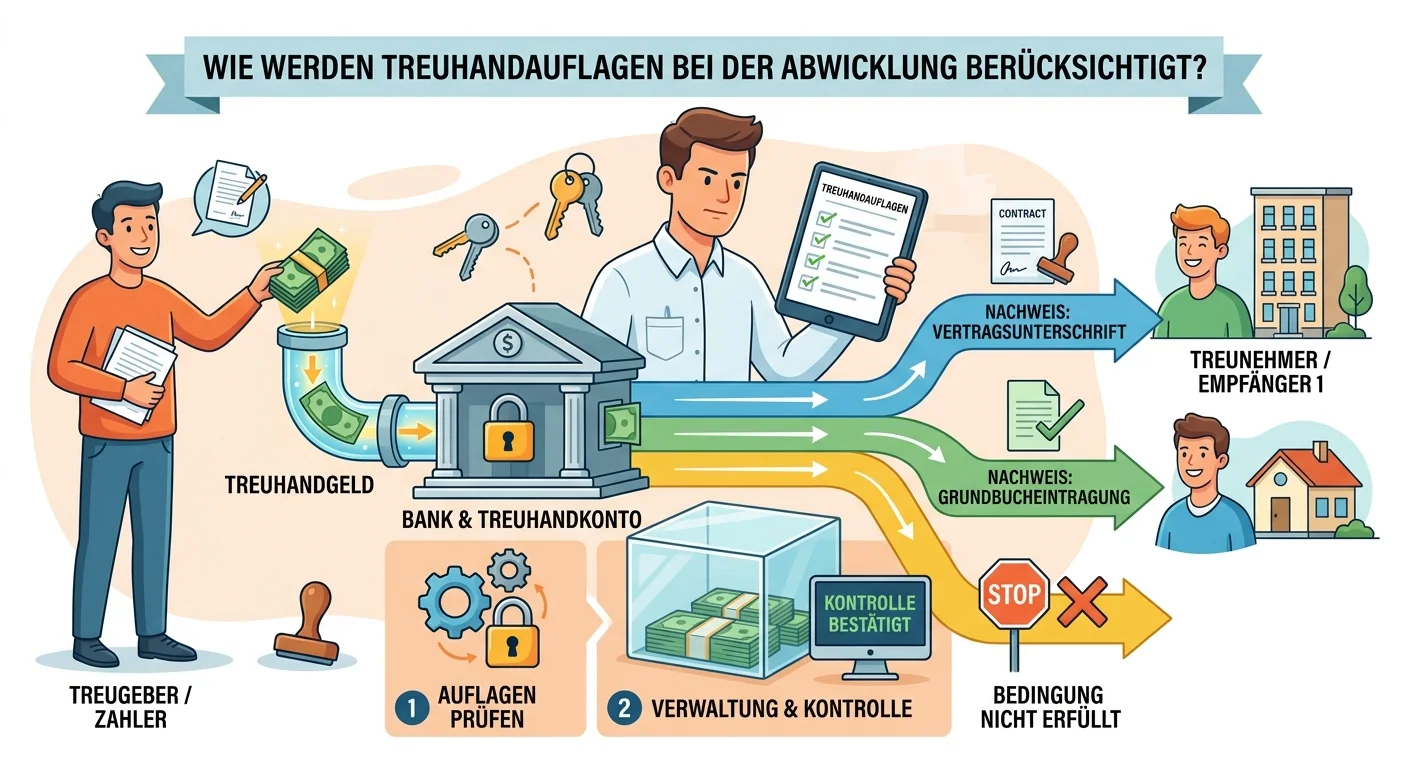 Rechtsanwaltsfachangestellte: Treuhandauflagen von Banken bei Abwicklung – einfach erklärt