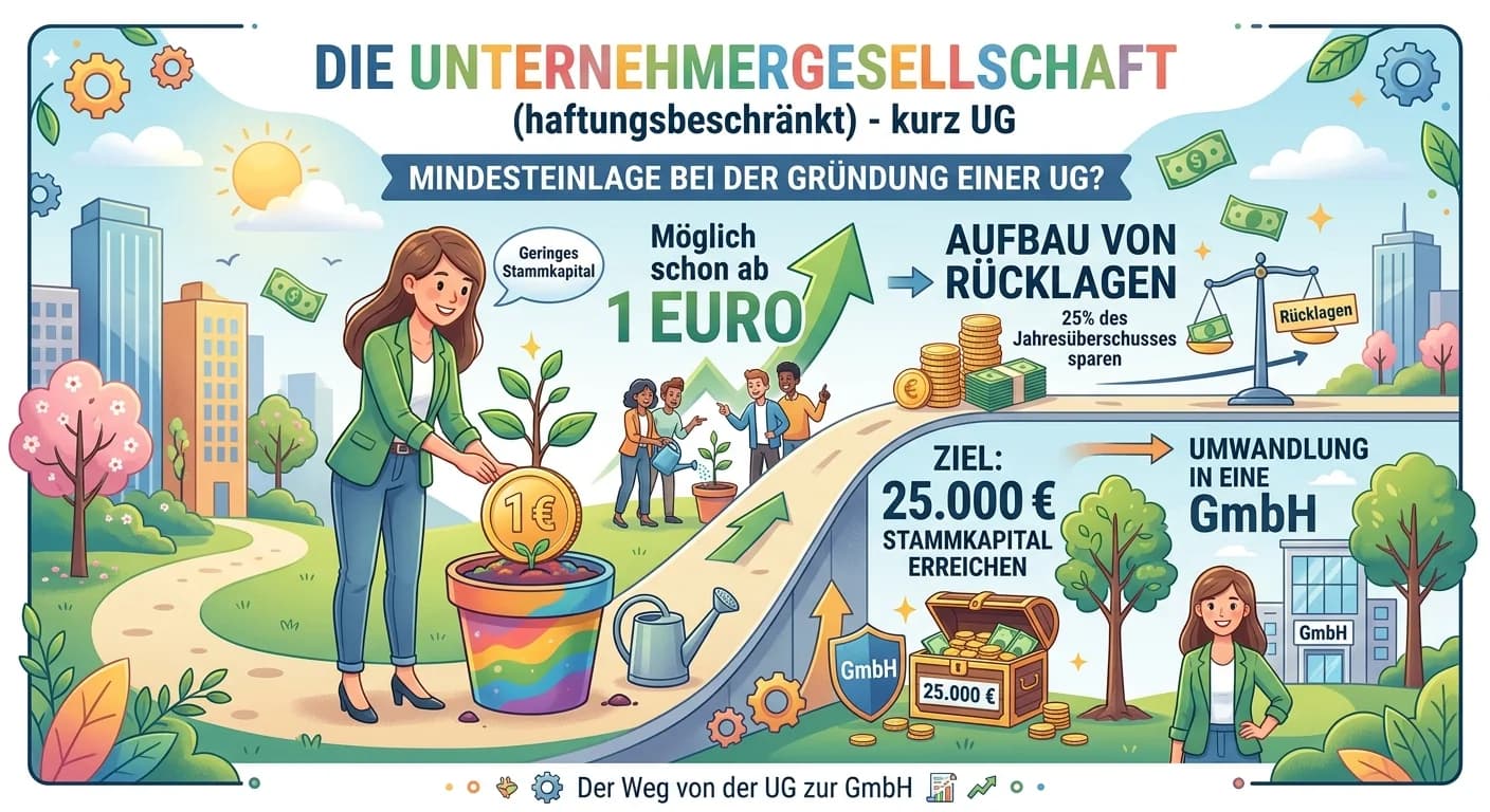 Rechtsanwaltsfachangestellte: UG Mindesteinlage Stammkapital Gründung – einfach erklärt