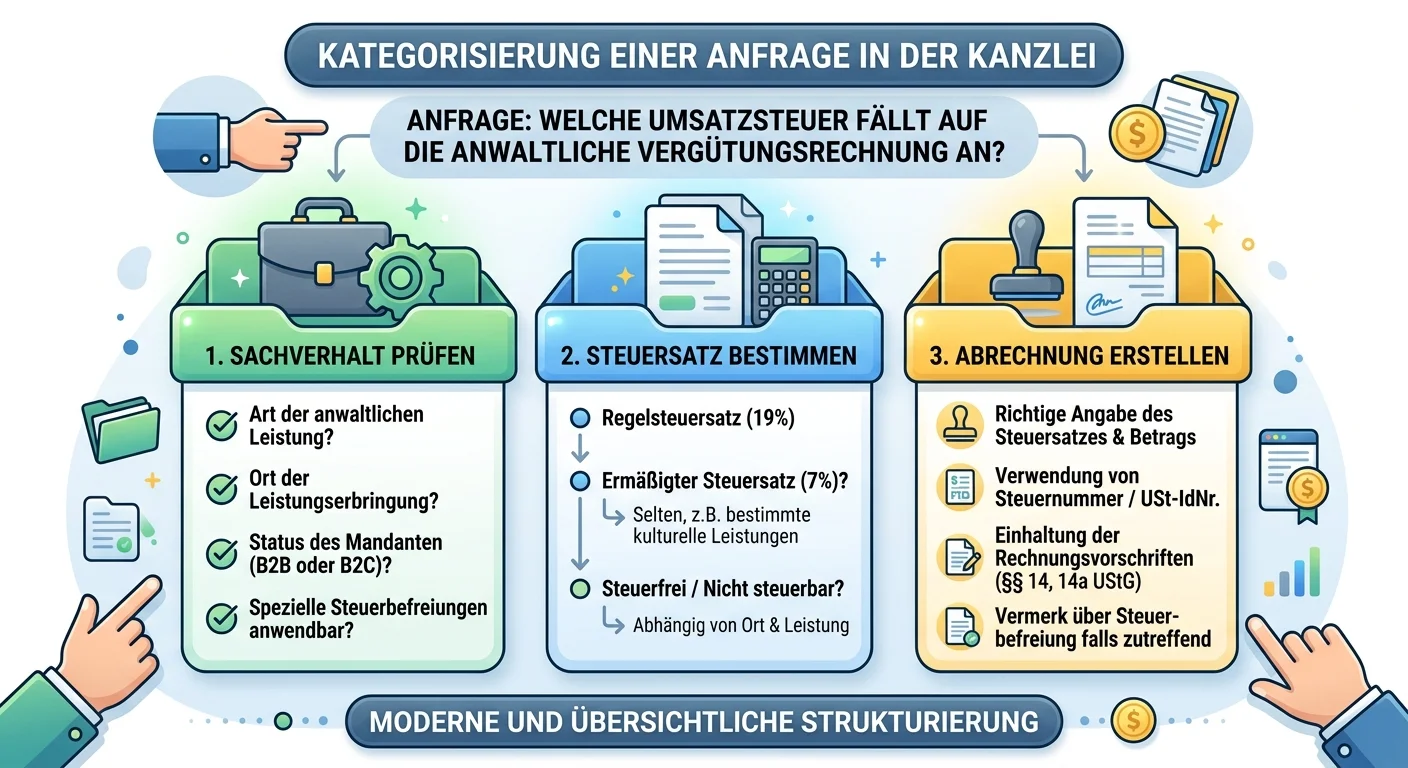 Rechtsanwaltsfachangestellte: Umsatzsteuer auf anwaltliche Vergütungsrechnung – einfach erklärt