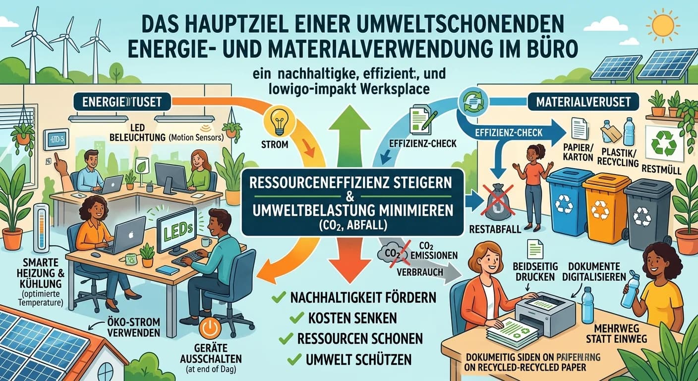 Rechtsanwaltsfachangestellte: Umweltschonende Energie- & Materialnutzung im Büro – einfach erklärt