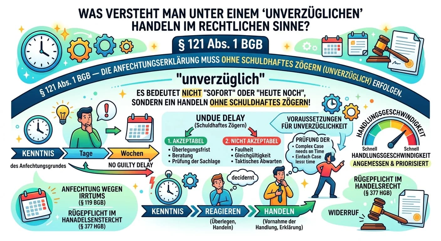 Rechtsanwaltsfachangestellte: Unverzügliches Handeln im rechtlichen Sinne – einfach erklärt