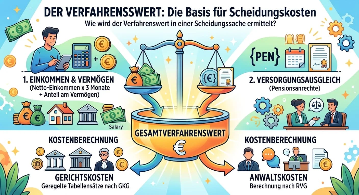 Rechtsanwaltsfachangestellte: Verfahrenswert Scheidung ermitteln – einfach erklärt