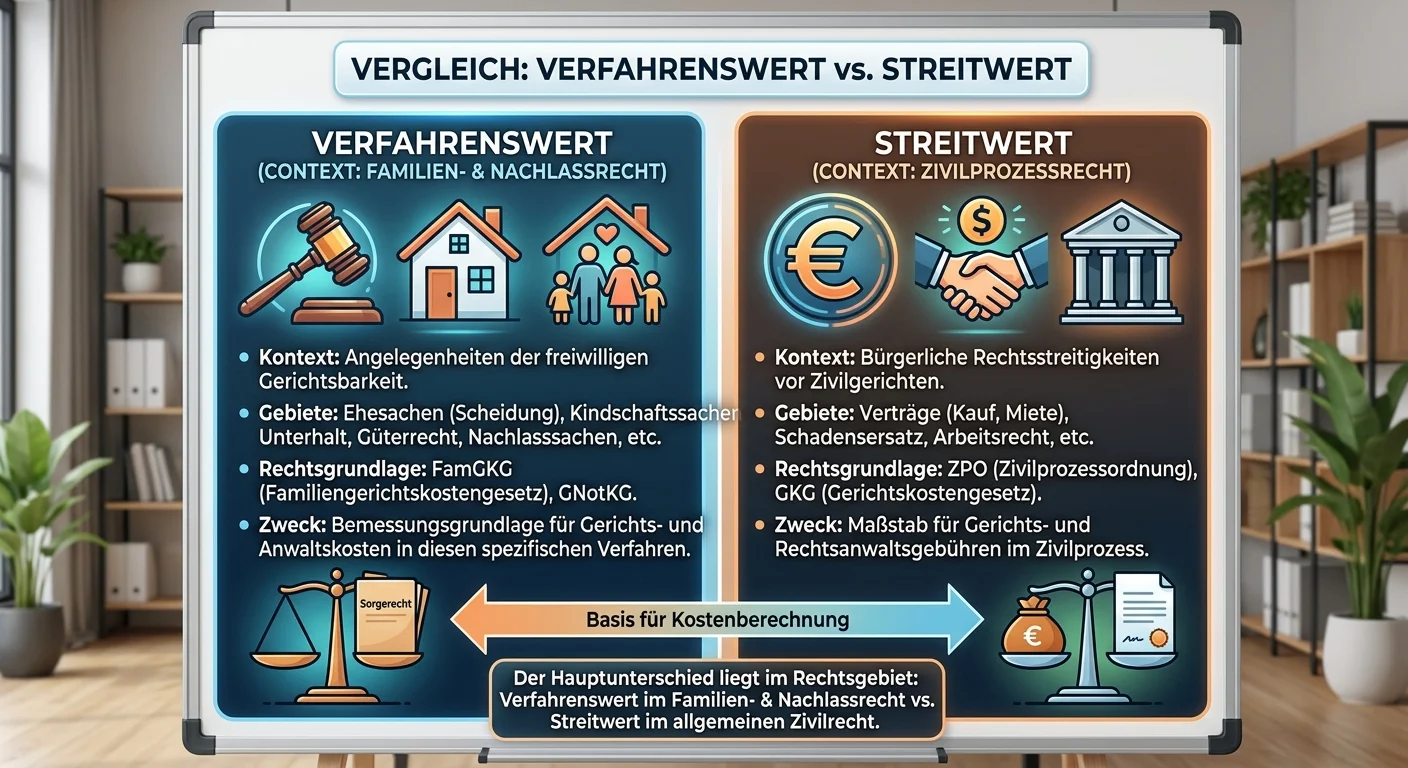 Rechtsanwaltsfachangestellte: Verfahrenswert vs. Streitwert im Zivilprozess – einfach erklärt