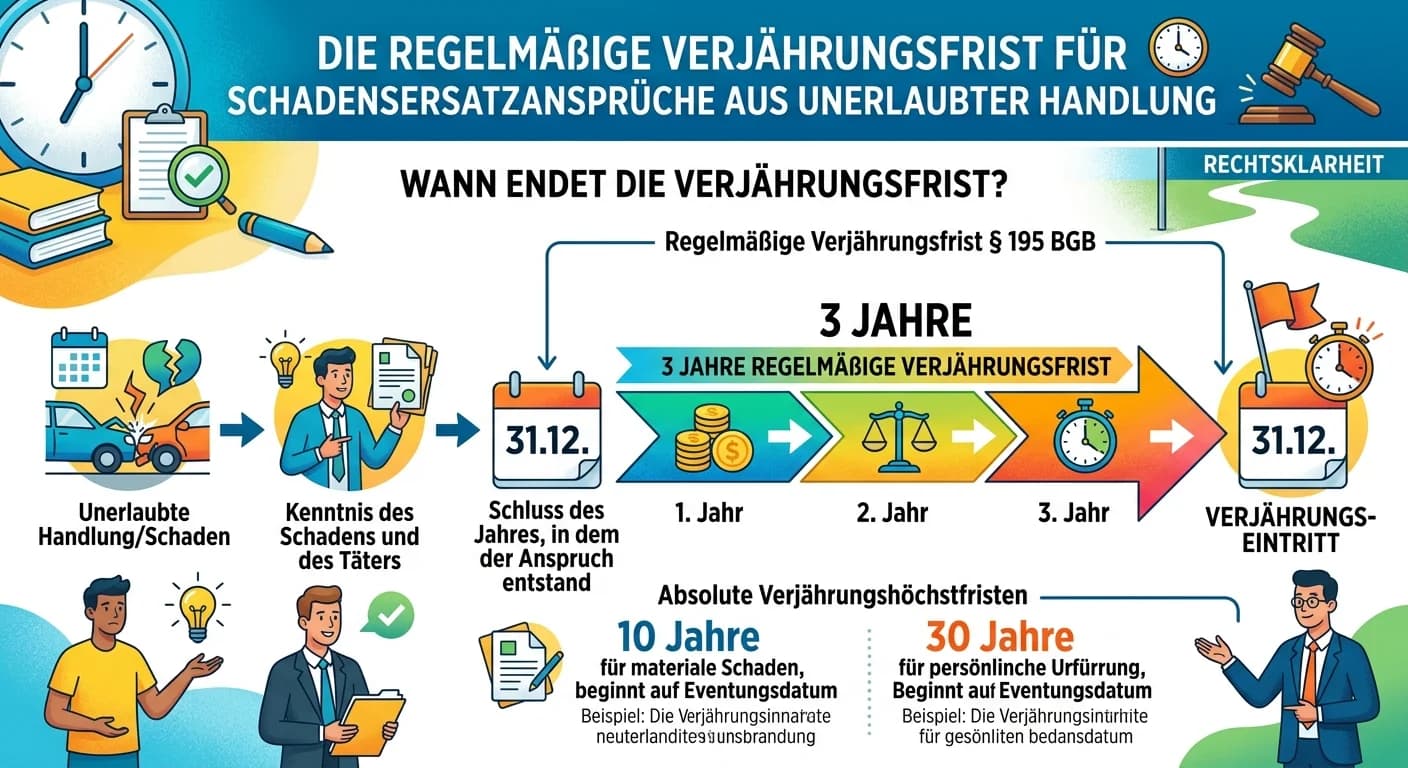 Rechtsanwaltsfachangestellte: Verjährungsfrist Schadensersatz unerlaubte Handlung – einfach erklärt