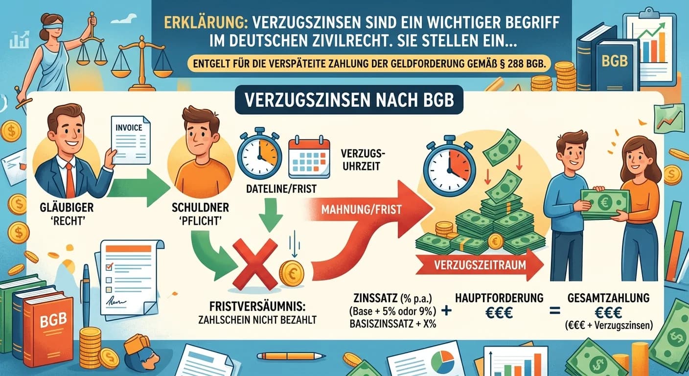 Rechtsanwaltsfachangestellte: Verzugszinsen im Zivilrecht – einfach erklärt