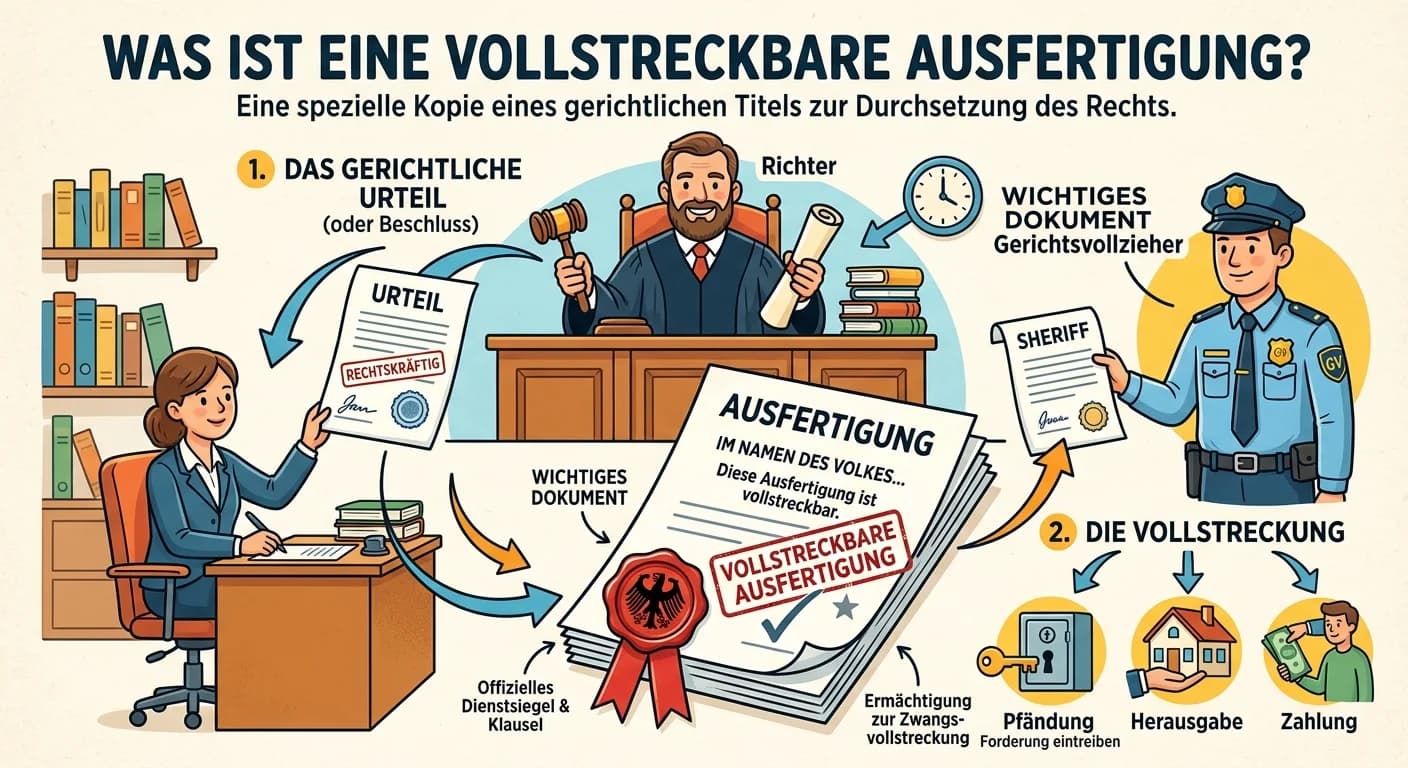 Rechtsanwaltsfachangestellte: Vollstreckbare Ausfertigung – einfach erklärt
