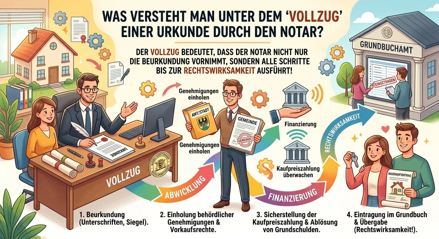 Rechtsanwaltsfachangestellte: Vollzug einer Urkunde durch den Notar – einfach erklärt