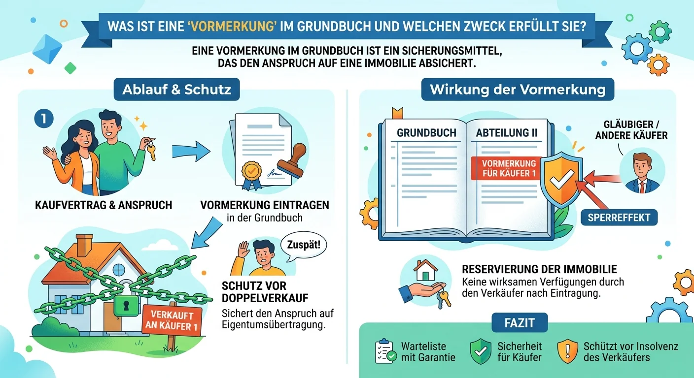 Rechtsanwaltsfachangestellte: Vormerkung im Grundbuch: Zweck und Schutz – einfach erklärt