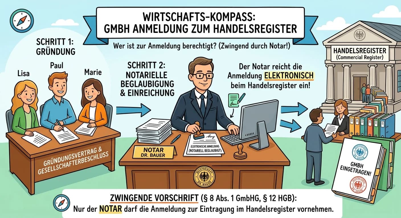 Rechtsanwaltsfachangestellte: Wer eine GmbH zum Handelsregister anmelden darf – einfach erklärt