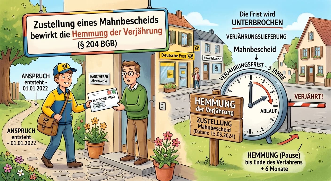 Rechtsanwaltsfachangestellte: Wirkung der Mahnbescheid-Zustellung auf Verjährung – einfach erklärt