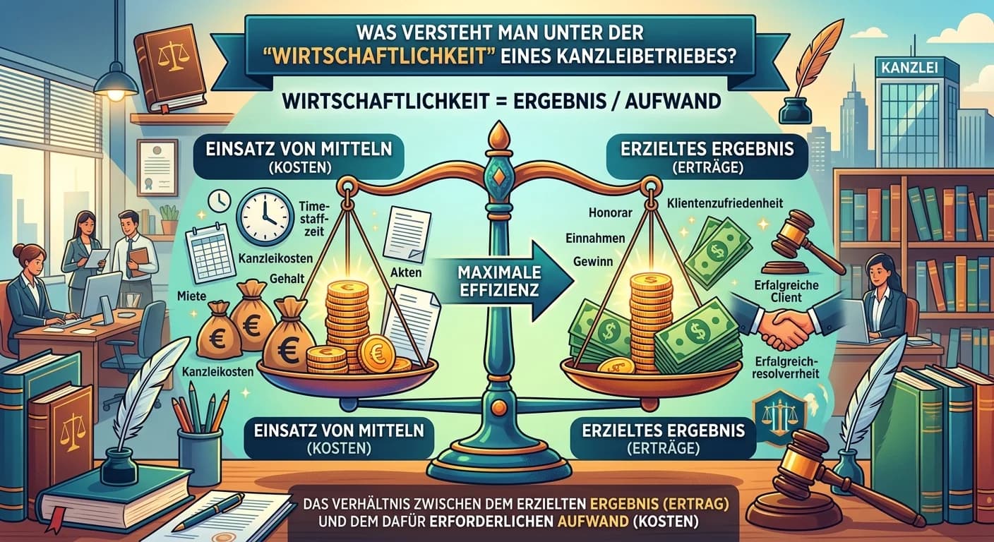 Rechtsanwaltsfachangestellte: Wirtschaftlichkeit eines Kanzleibetriebes – einfach erklärt