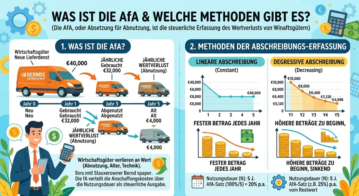 Steuerfachangestellte: AfA und Abschreibungsmethoden – einfach erklärt
