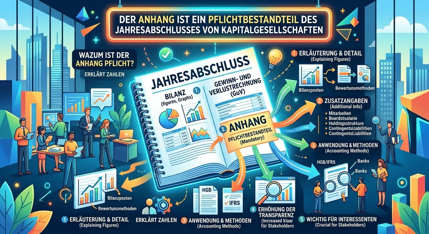 Steuerfachangestellte: Anhang zum Jahresabschluss von Kapitalgesellschaften – einfach erklärt