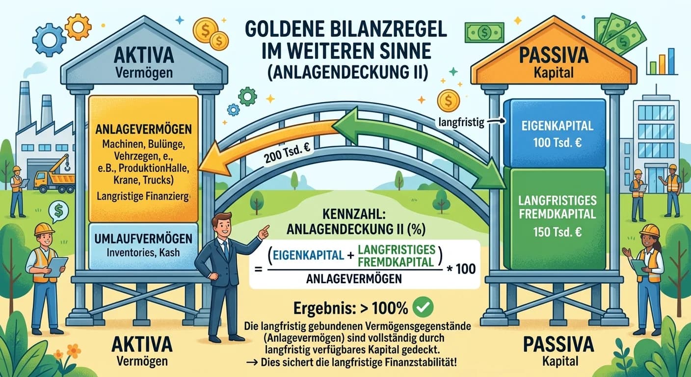 Steuerfachangestellte: Anlagendeckung II (Goldene Bilanzregel) – einfach erklärt