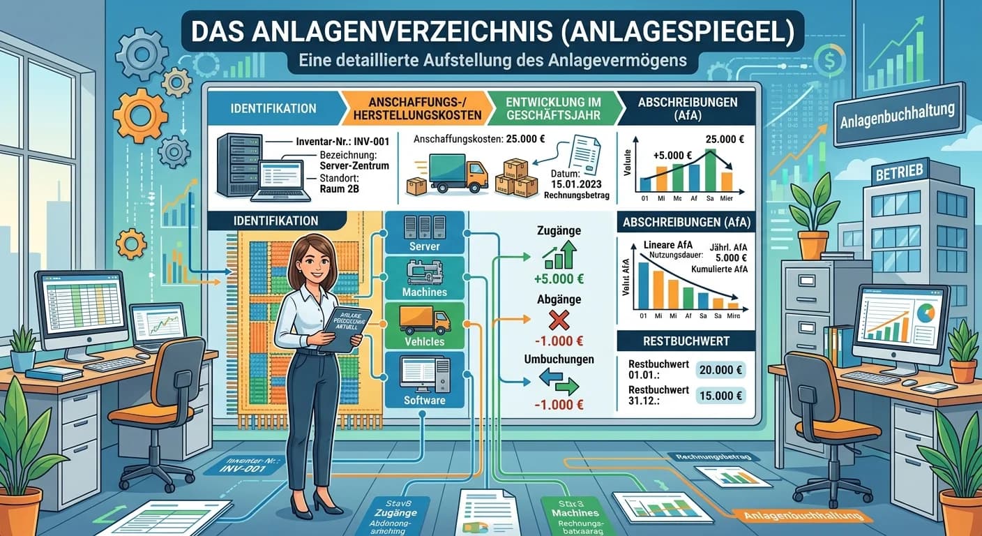 Steuerfachangestellte: Anlagenverzeichnis Inhalt – Anlagespiegel Informationen – einfach erklärt