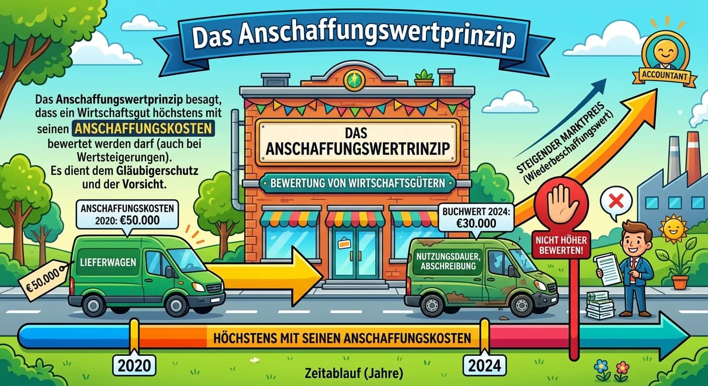 Steuerfachangestellte: Anschaffungswertprinzip bei Wirtschaftsgütern – einfach erklärt