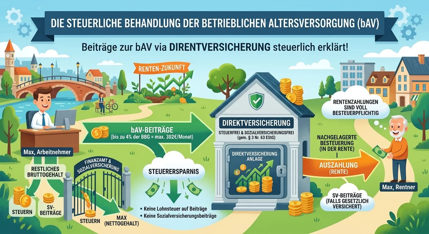 Steuerfachangestellte: bAV Direktversicherung Beiträge steuerlich – einfach erklärt