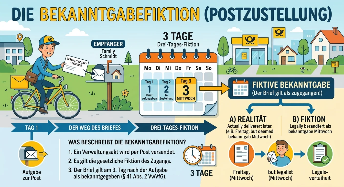 Steuerfachangestellte: Bekanntgabefiktion bei Postzustellung von Verwaltungsakten – einfach erklärt