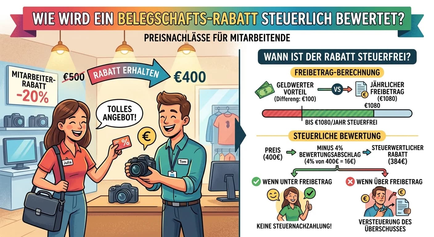 Steuerfachangestellte: Belegschaftsrabatt steuerlich bewerten nach § 8 Abs. 3 EStG – einfach erklärt