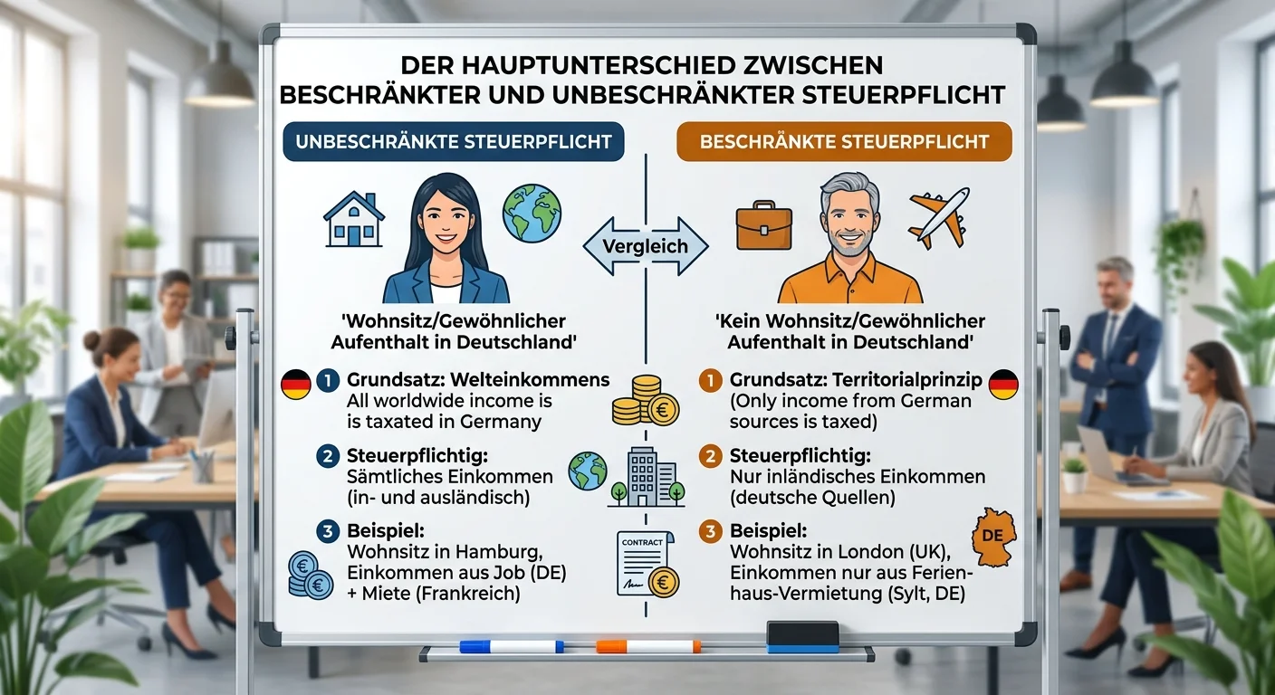 Steuerfachangestellte: Beschränkte vs. unbeschränkte Steuerpflicht – einfach erklärt