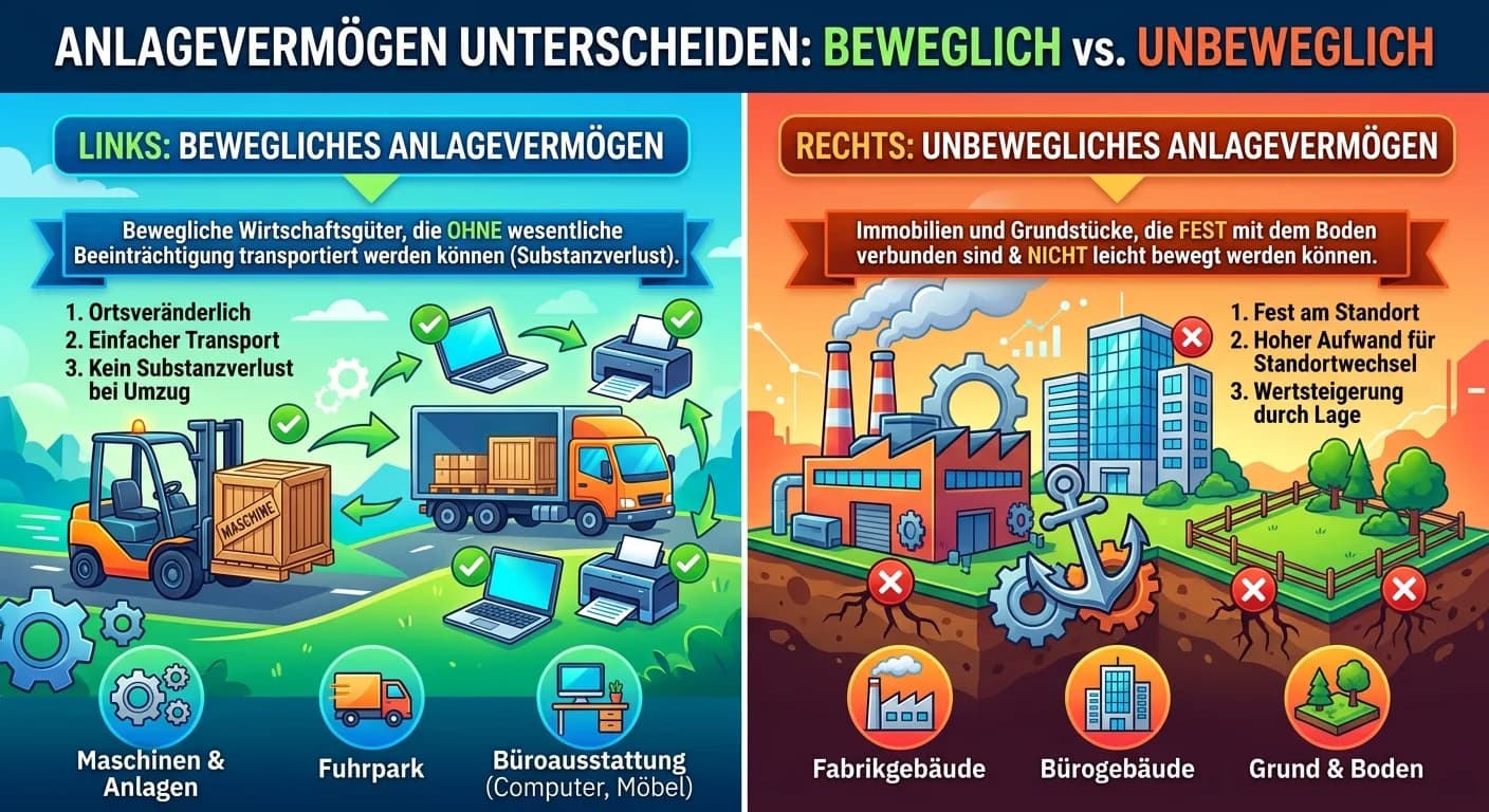 Steuerfachangestellte: Bewegliches vs. unbewegliches Anlagevermögen – einfach erklärt