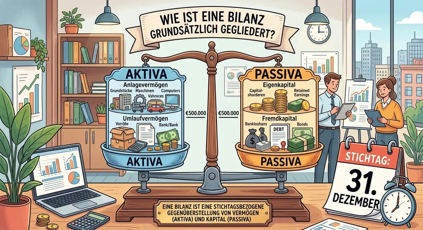 Steuerfachangestellte: Bilanzgliederung und Aufbau von Aktiva und Passiva – einfach erklärt