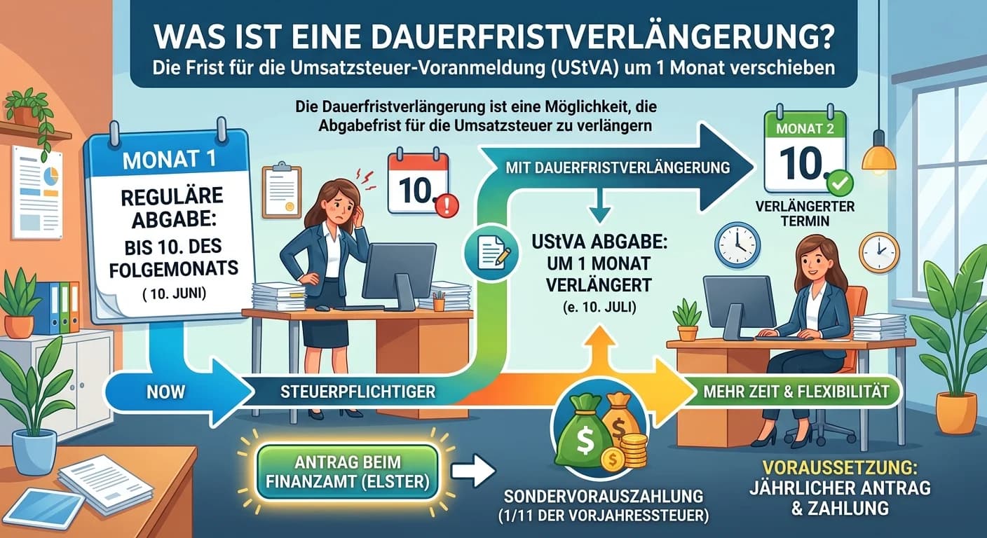 Steuerfachangestellte: Dauerfristverlängerung Umsatzsteuer-Voranmeldung beantragen – einfach erklärt