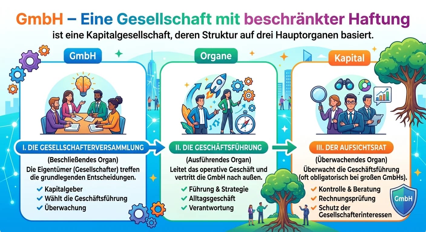 Steuerfachangestellte: Die drei Organe einer GmbH – einfach erklärt