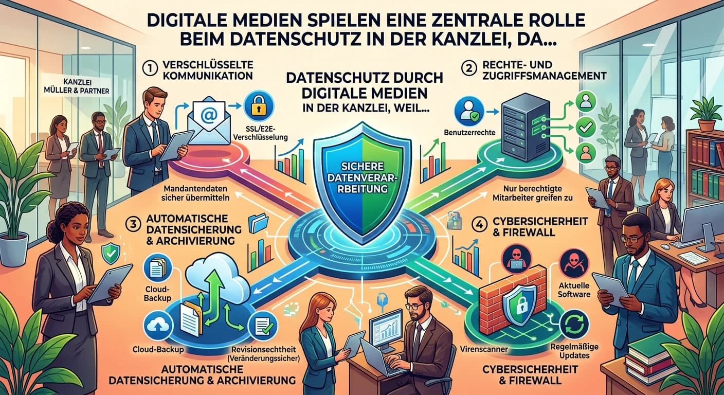 Steuerfachangestellte: Digitale Medien, Datenschutz und Kanzlei-Sicherheit – einfach erklärt