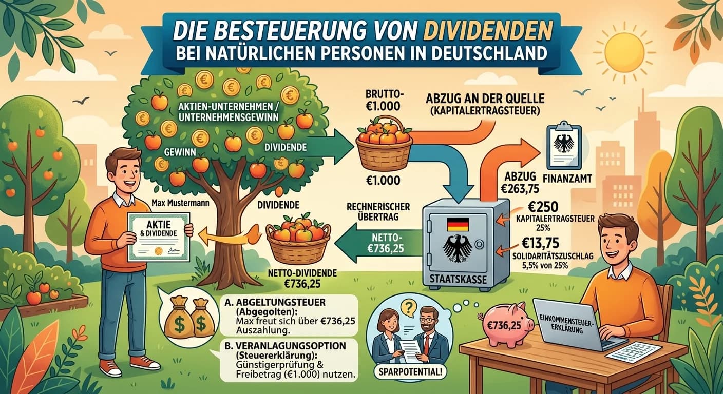 Steuerfachangestellte: Dividendenbesteuerung natürliche Personen Abgeltungsteuer – einfach erklärt