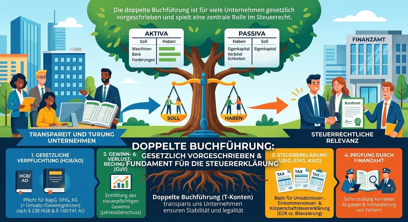 Steuerfachangestellte: Doppelte Buchführung im Steuerrecht und Jahresabschluss – einfach erklärt
