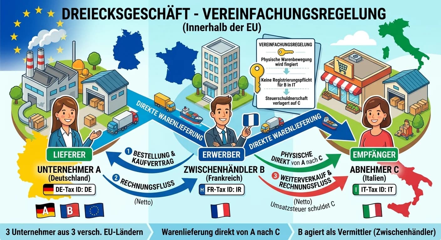 Steuerfachangestellte: Dreiecksgeschäft Vereinfachungsregelung EU-Länder – einfach erklärt
