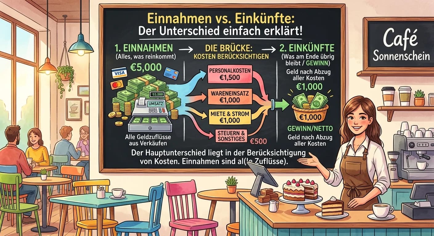 Steuerfachangestellte: Einnahmen vs. Einkünfte – der Unterschied einfach erklärt