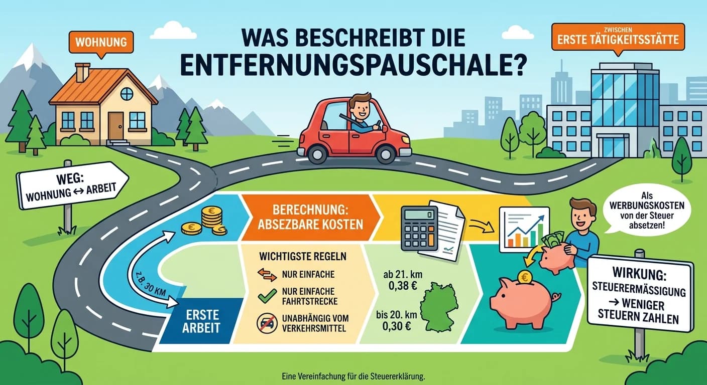 Steuerfachangestellte: Entfernungspauschale für Fahrten Wohnung-Tätigkeitsstätte – einfach erklärt