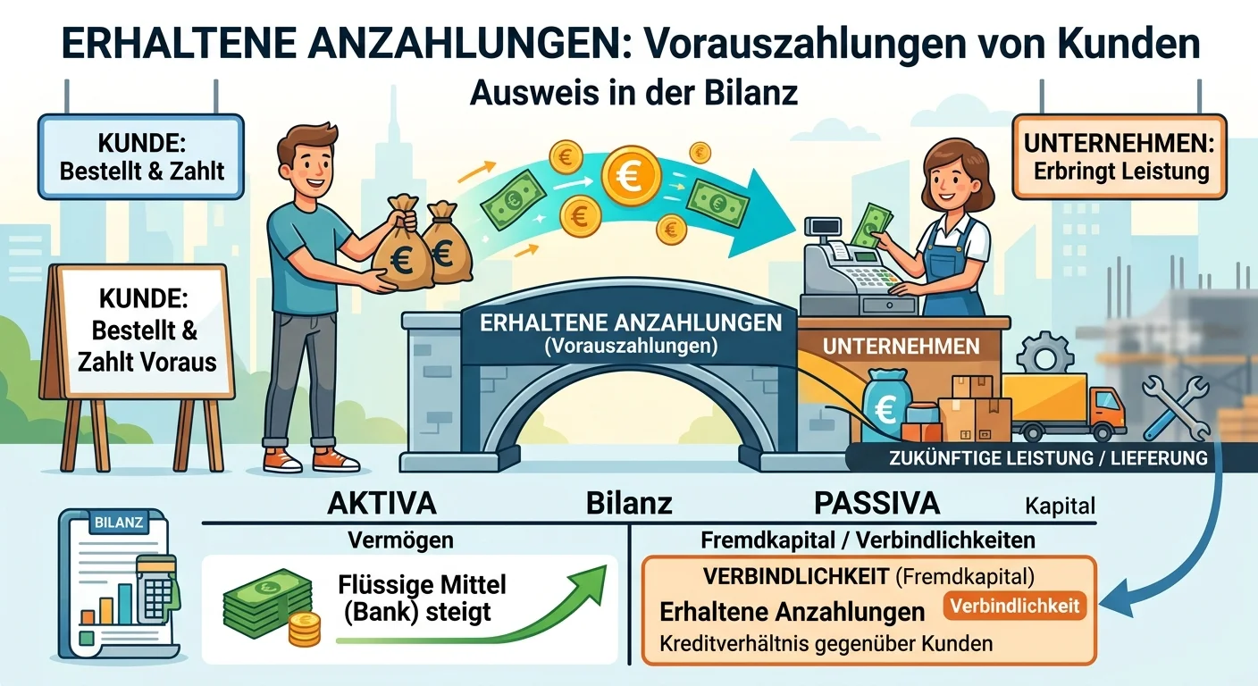 Steuerfachangestellte: Erhaltene Anzahlungen in der Bilanz ausweisen – einfach erklärt