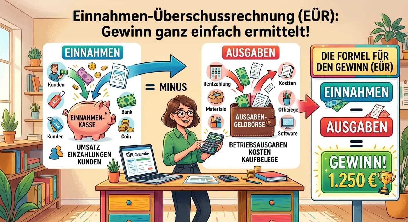 Steuerfachangestellte: EÜR Gewinnermittlung: Einnahmen minus Ausgaben – einfach erklärt