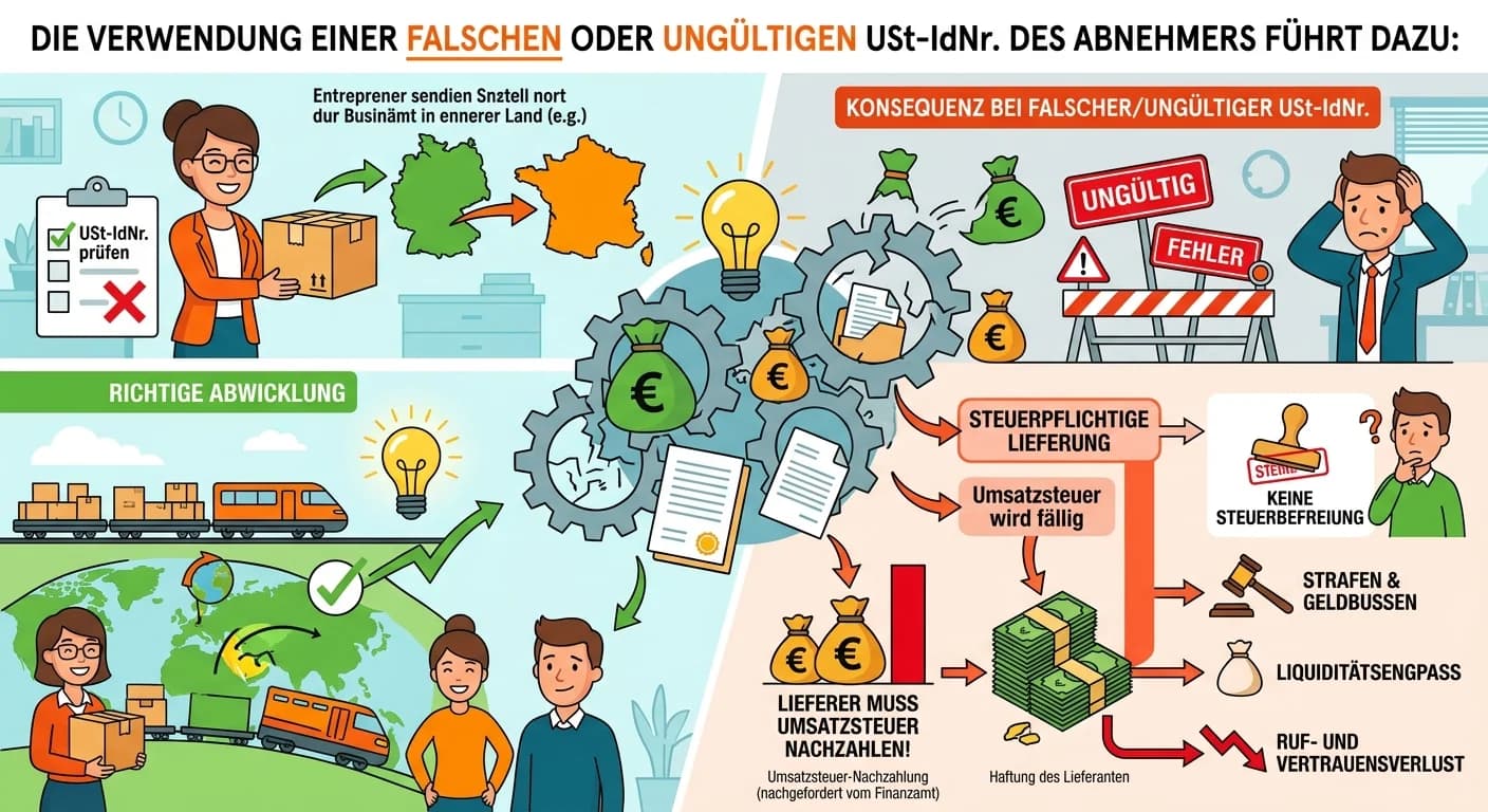 Steuerfachangestellte: Falsche USt-IdNr. – Folgen für Lieferanten – einfach erklärt
