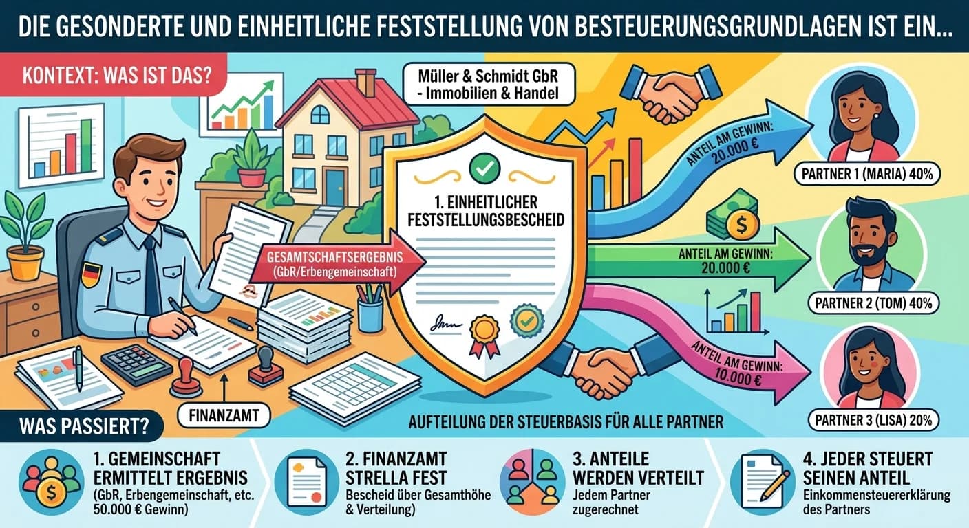 Steuerfachangestellte: Gesonderte und einheitliche Feststellung – einfach erklärt